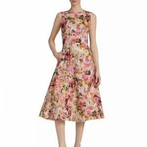 Adam Lippes Multicolor Floral Midi Dress